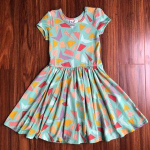 NWT Dot Dot Smile Classic Cap Sleeve Dress Geometric Mint 5/6